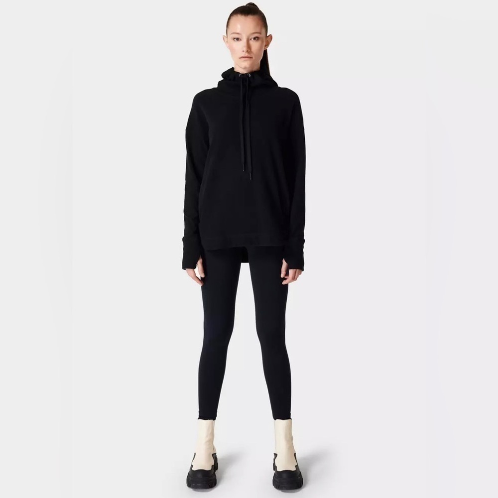 Sweaty Betty Escape Italian fleece black hoodie NWOT